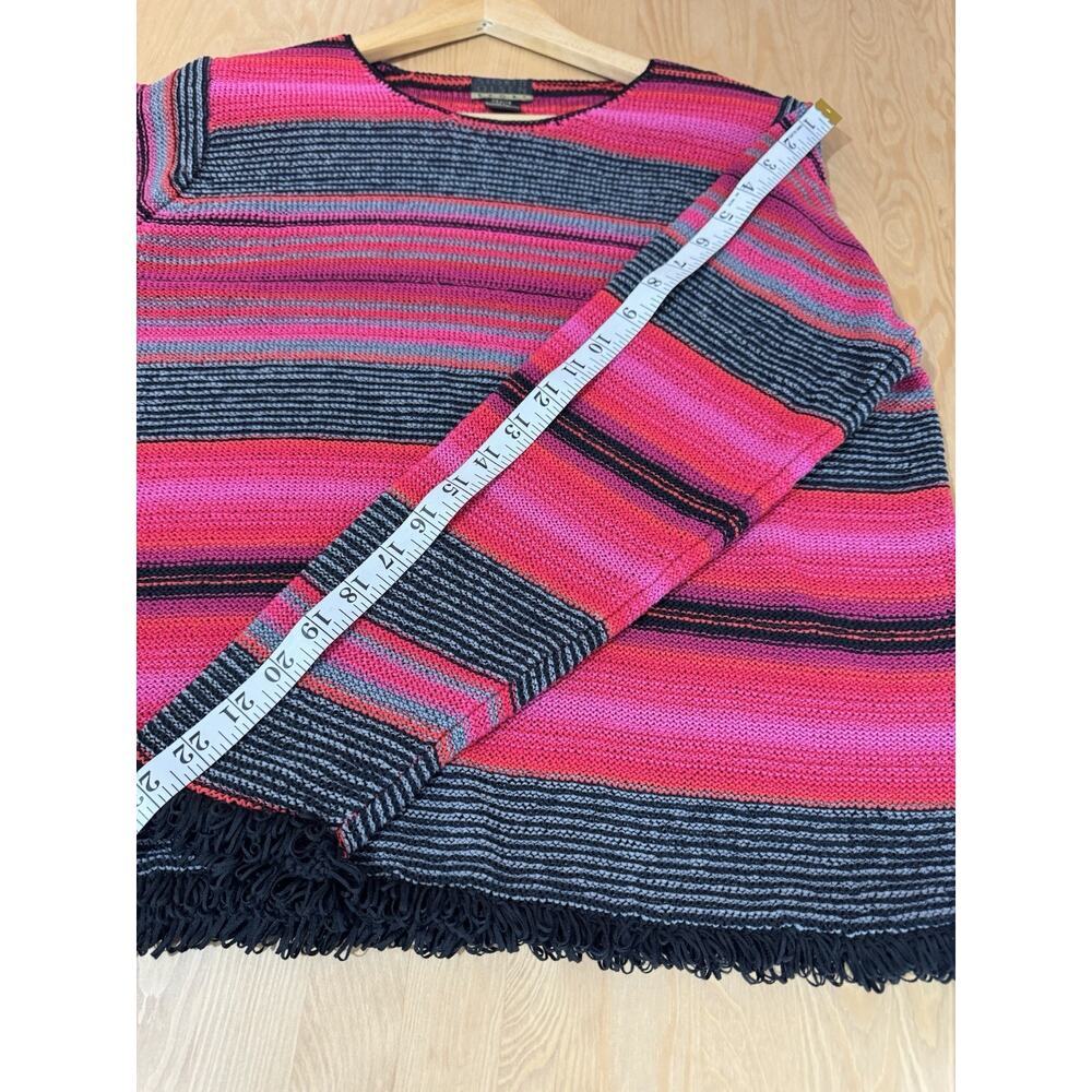 VTG Sigurd Olsen Womens Knit Sweater Fringe Striped Boho 90s Phoebe Artsy PL - Picture 11 of 11